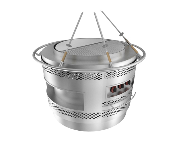 圓形燒烤爐 尺寸:1400x1400x920mm